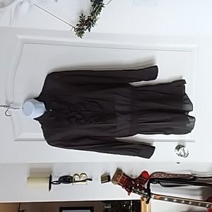 Buffalo David Bitton ruffle front long sleeve top